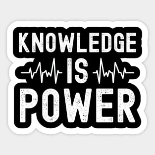 Knowledge Is Power Pulse Line Sticker